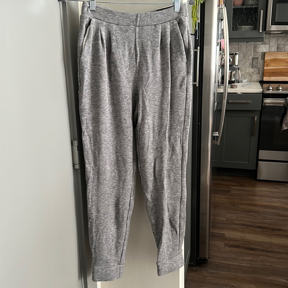 Gray knit joggers